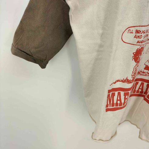 BOOTLEGGERS 両面 キャラクター プリント ラグラン Tシャツ メンズ import:S