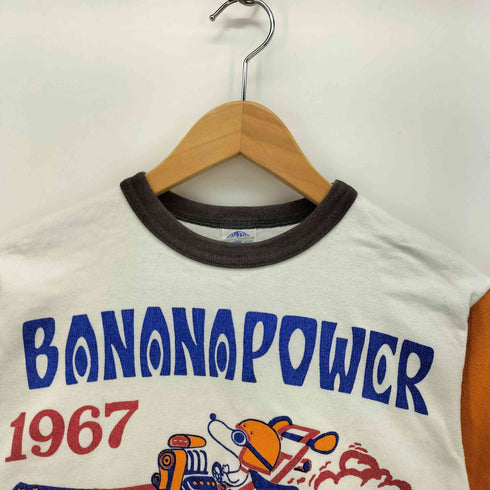 BOOTLEGGERS 両面 キャラクター プリント BANANAPOWER ラグラン Tシャツ メンズ import:S