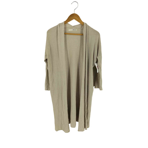 エヴァムエヴァ evam eva double covering robe リネン混カーディガン レディース