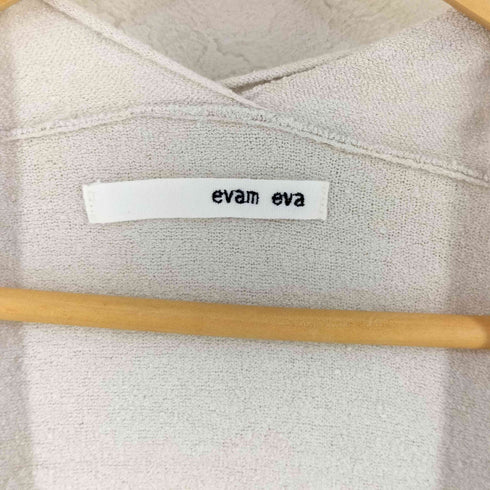 エヴァムエヴァ evam eva double covering robe リネン混カーディガン レディース