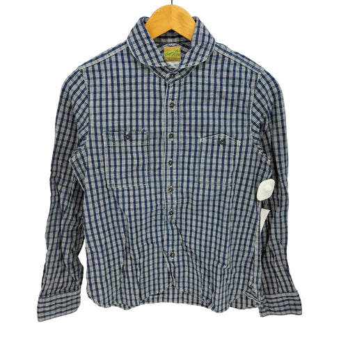 ビームスボーイ BEAMS BOY 日本製 猫目ボタン マチ付き チェック L/S ワーク シャツ 山ポケット レディース