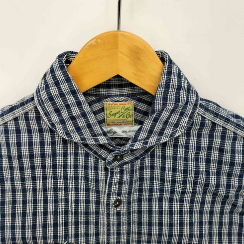 ビームスボーイ BEAMS BOY 日本製 猫目ボタン マチ付き チェック L/S ワーク シャツ 山ポケット レディース