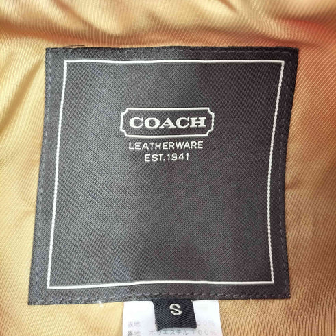 コーチ COACH シグネチャー ナイロン キルティング レザー パイピング 中綿 ジャケット レディース import:S