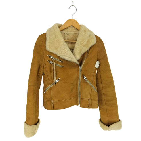 スパイラルガール SPIRALGIRL sheepskin スウェードムートンライダースジャケット レディース JPN:M