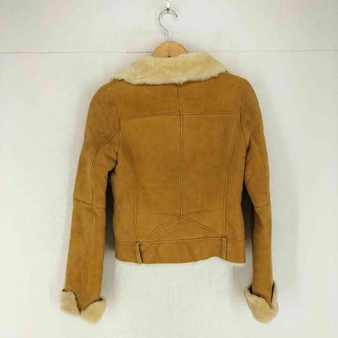スパイラルガール SPIRALGIRL sheepskin スウェードムートンライダースジャケット レディース JPN:M