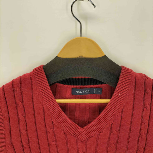 ノーティカ NAUTICA 00S 刺繍コットンニットベスト メンズ import:M