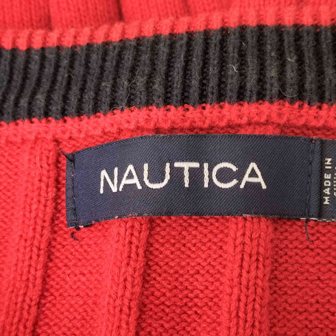 ノーティカ NAUTICA 00S 刺繍コットンニットベスト メンズ import:M