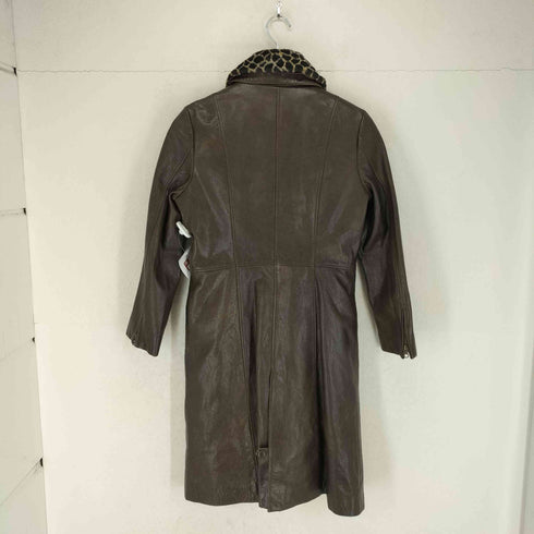 ニコル NICOLE goat leather ライナー付きダブルジップゴートレザーコート レディース JPN:38