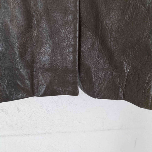 ニコル NICOLE goat leather ライナー付きダブルジップゴートレザーコート レディース JPN:38