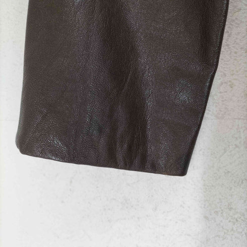 ニコル NICOLE goat leather ライナー付きダブルジップゴートレザーコート レディース JPN:38