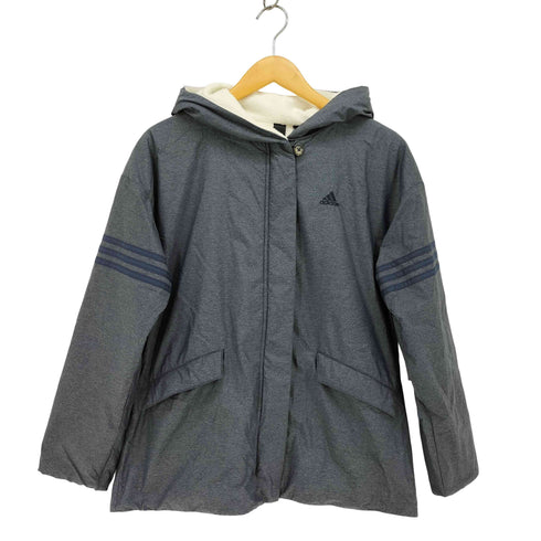 アディダス adidas パフォーマンス ロゴ 裏地ボア 中綿 フーデッド ジャケット レディース import:L