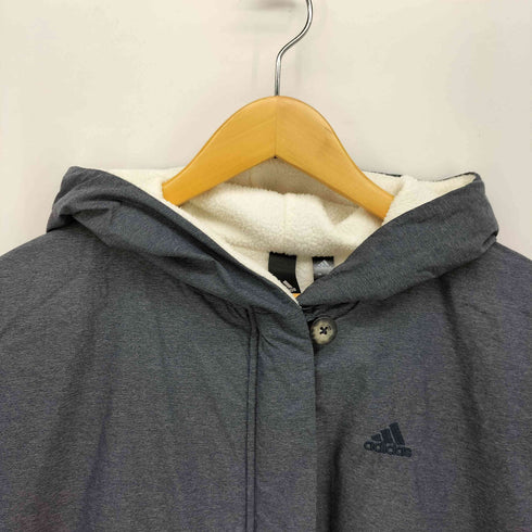 アディダス adidas パフォーマンス ロゴ 裏地ボア 中綿 フーデッド ジャケット レディース import:L
