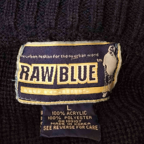 RAW BLUE 韓国製 パッチワークニット Y2K メンズ import:L