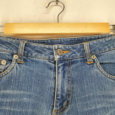 フラワーレース刺繍フレアデニムパンツ Y2K レディース 32