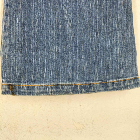 フラワーレース刺繍フレアデニムパンツ Y2K レディース 32