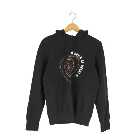 ディーゼル DIESEL ブルガリア製 CHILD AT HEART ハートペイント プルオーバーパーカー レディース import:M