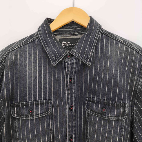 RIFF ROCK ヒッコリー ブラック デニムシャツ メンズ JPN:XL