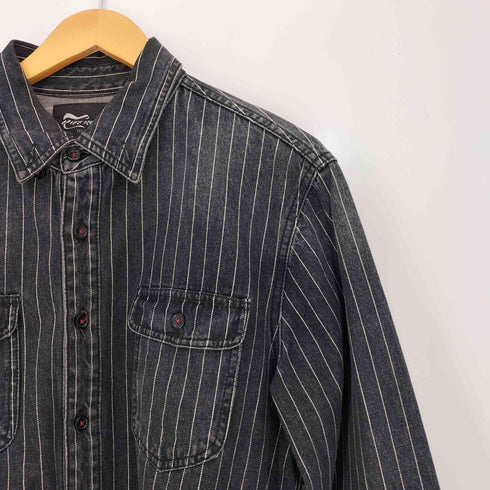 RIFF ROCK ヒッコリー ブラック デニムシャツ メンズ JPN:XL