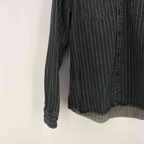 RIFF ROCK ヒッコリー ブラック デニムシャツ メンズ JPN:XL