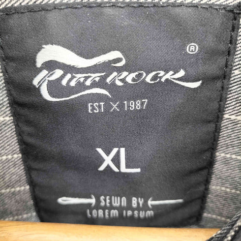 RIFF ROCK ヒッコリー ブラック デニムシャツ メンズ JPN:XL