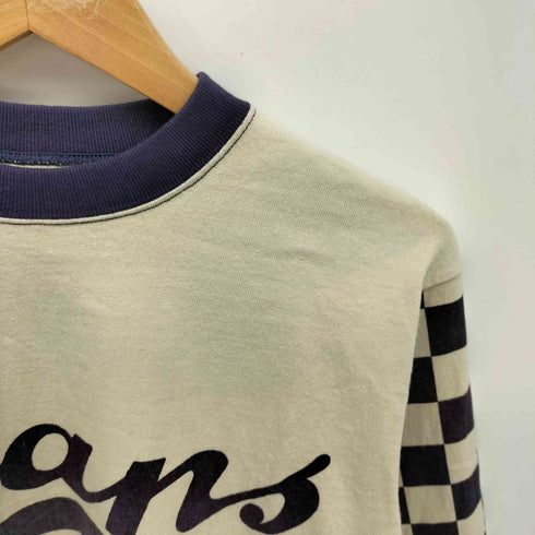 ジョーマッコイ JOE McCOY BALL PARK 袖チェッカー Evens Power Cycle プリント ロングスリーブ Tシャツ メンズ 36