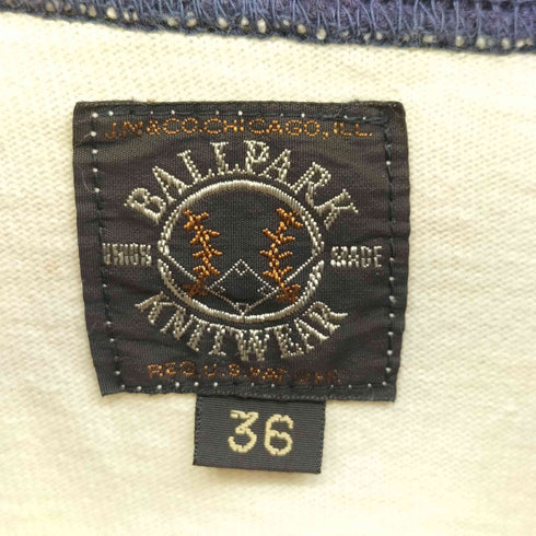 ジョーマッコイ JOE McCOY BALL PARK 袖チェッカー Evens Power Cycle プリント ロングスリーブ Tシャツ メンズ 36