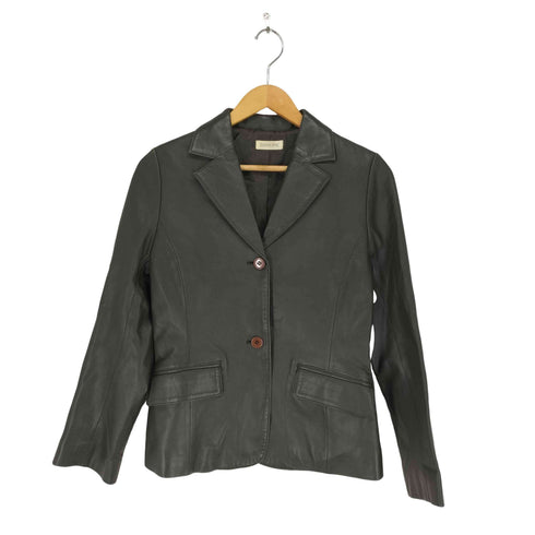 ENTROPIE lamb leather 2Bテーラードジャケット レディース M