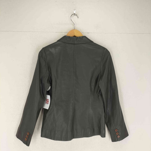 ENTROPIE lamb leather 2Bテーラードジャケット レディース M