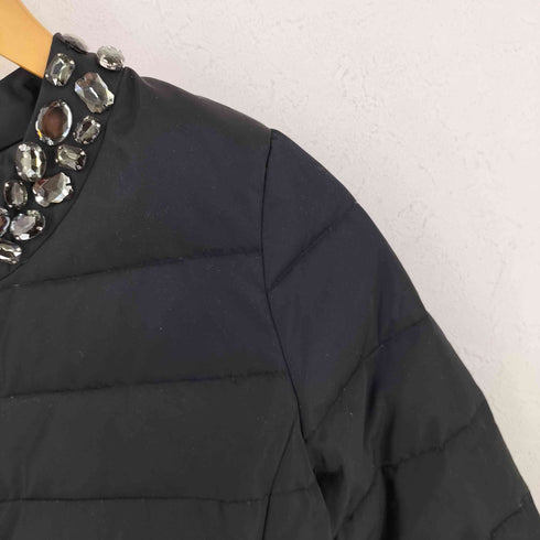 ストロベリーフィールズ STRAWBERRY-FIELDS ビジュー ダウンジャケット レディース