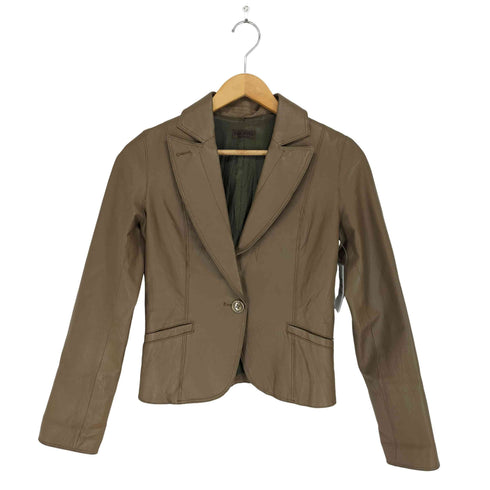 PROFILE pig leather ピッグレザー1Bテーラードジャケット レディース 38