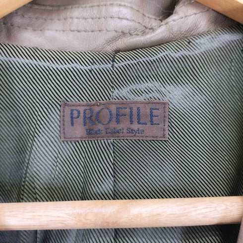 PROFILE pig leather ピッグレザー1Bテーラードジャケット レディース 38