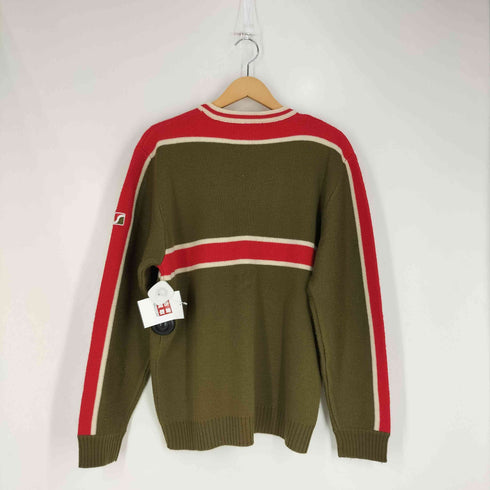 ステューシー Stussy 80S~90S クラウンタグ ライン切替 アクリルウール ニット メンズ import:M