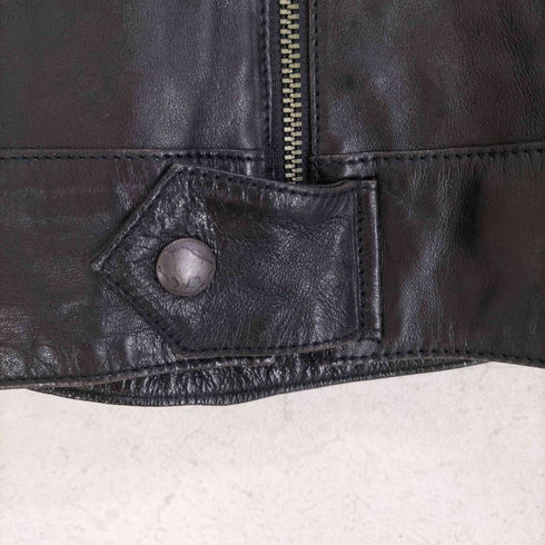 Dico sheepskin シングルレザーライダースジャケット レディース JPN:36