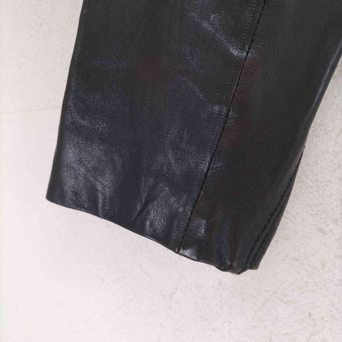 Dico sheepskin シングルレザーライダースジャケット レディース JPN:36