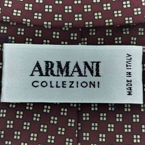 アルマーニコレツィオーニ ARMANI COLLEZIONI イタリア製 シルク100% 総柄 ネクタイ メンズ