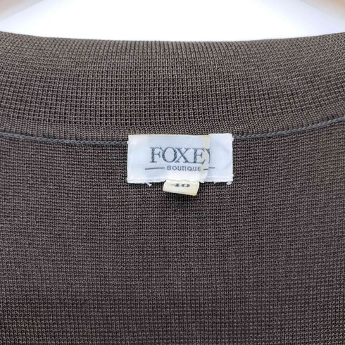 フォクシー FOXEY BOUTIQUE シルク混 ショート丈 襟付きカーディガン ボレロ レディース JPN:40