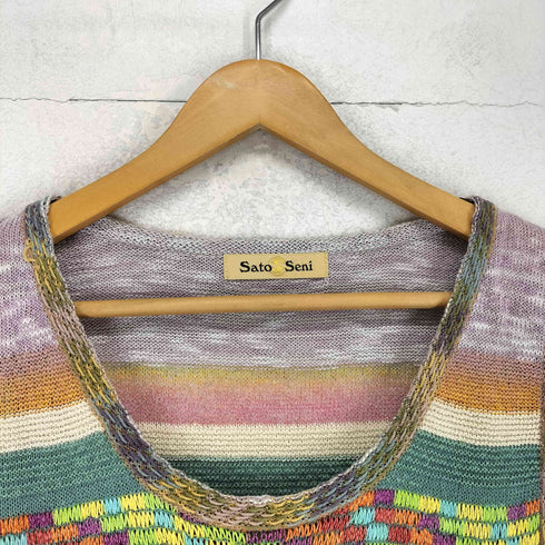 Sato Seni マルチカラー ニット ワンピース レディース 2