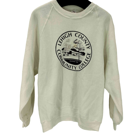 Wolf & Sons ボディ 80-90S USA製 LEHIGH COUNTY サークル プリント ラグラン スウェット トレーナー 裏起毛 メンズ import:XL
