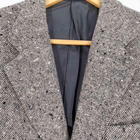 チャップスラルフローレン CHAPS RALPH LAUREN 90S ネップ くるみボタン ウール3B テーラードジャケット メンズ import:M