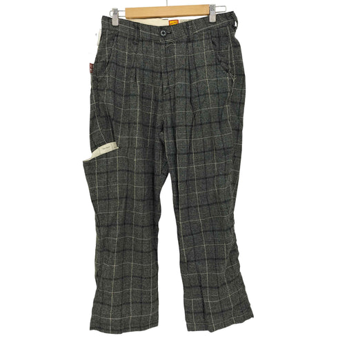 Eafins Brand チェック 1タック テーパード パンツ メンズ JPN:L