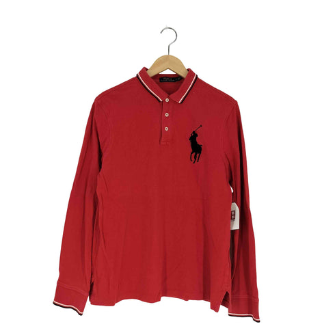 ポロバイラルフローレン Polo by RALPH LAUREN ビッグポニー刺繍 鹿の子ポロシャツ メンズ import:M