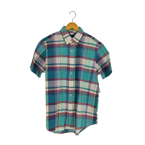 ラルフローレン RALPH LAUREN INDIAN MADRAS インドコットン マドラスチェック BDシャツ メンズ import:L