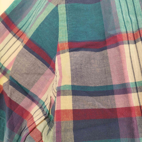 ラルフローレン RALPH LAUREN INDIAN MADRAS インドコットン マドラスチェック BDシャツ メンズ import:L