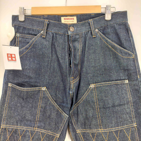 REAL SIMONS ステッチデザイン ダブルニー デニム メンズ JPN:M