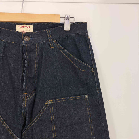 REAL SIMONS ステッチデザイン ダブルニー デニム メンズ JPN:M