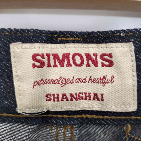 REAL SIMONS ステッチデザイン ダブルニー デニム メンズ JPN:M