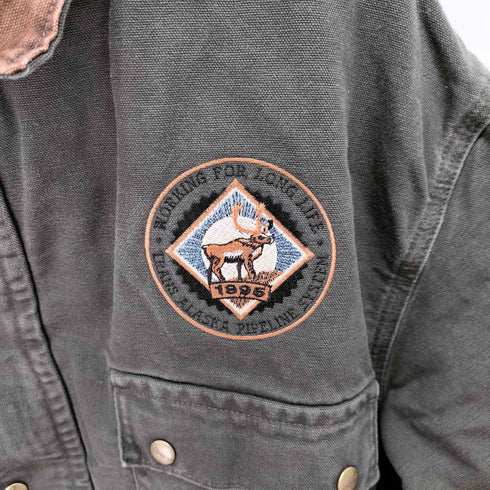 カーハート Carhartt 90S 星タグ USA製 ダックジャケット チョアコート カバーオール 裏地ブランケット ユニオンチケット メンズ import:XL