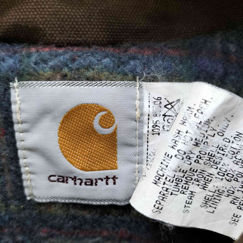 カーハート Carhartt 90S 星タグ USA製 ダックジャケット チョアコート カバーオール 裏地ブランケット ユニオンチケット メンズ import:XL