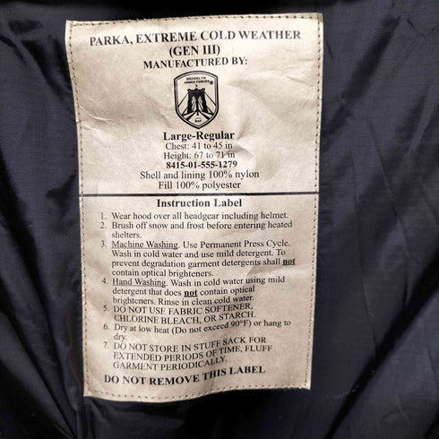 EXTREME COLD WEATHER PARKA GEN3 BAF製 PRIMALOFT プリマロフト 中綿 ジャケット メンズ import:L