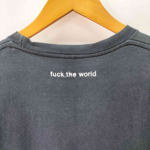 シュプリーム Supreme 18SS Fuck The World ファックザワールド ロゴ刺繍 クルーネック メンズ import:L